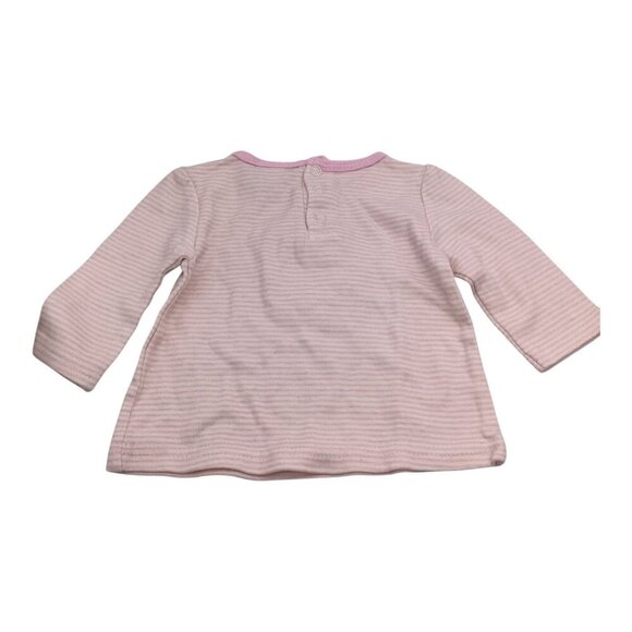 Lot of 3 Baby Girl Size 0-6M Pink & White Bear Jacket Stripe Shirt Pants - Picture 12 of 13